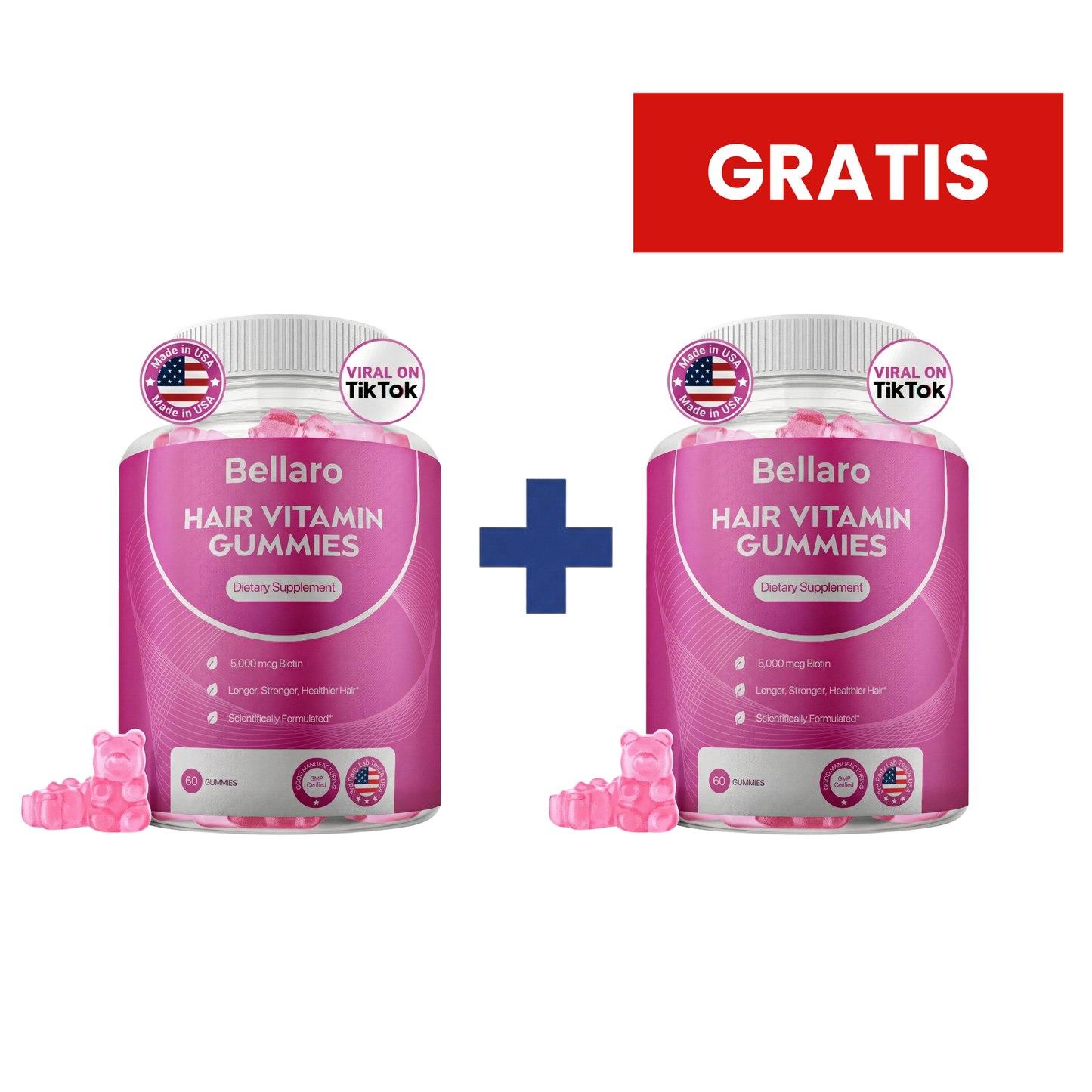 Bellaro Vitamin-Gummies für das Haarwachstum