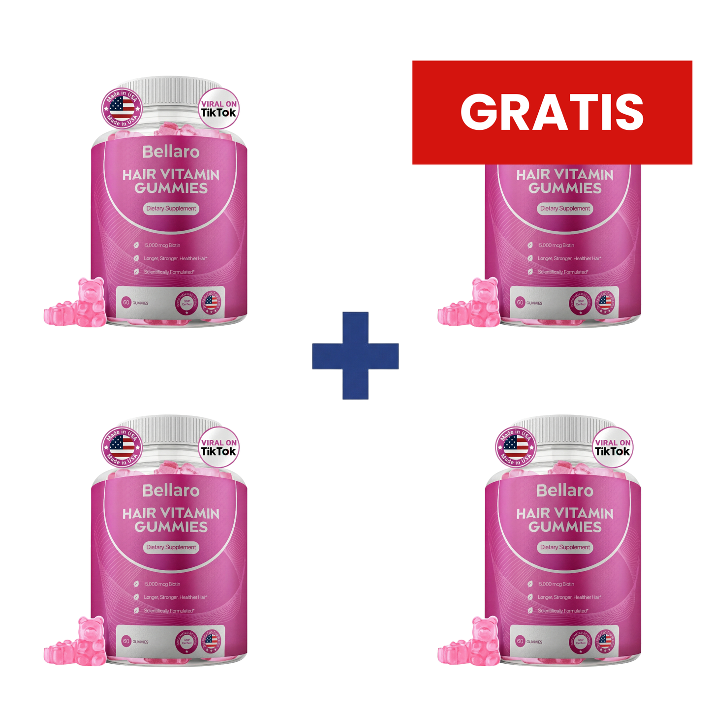 Bellaro Vitamin-Gummies für das Haarwachstum