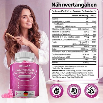 Bellaro Vitamin-Gummies für das Haarwachstum